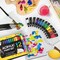 12х Rich Pigment Colors & 6x Art Brushes - Includes 3 Paint Canvases